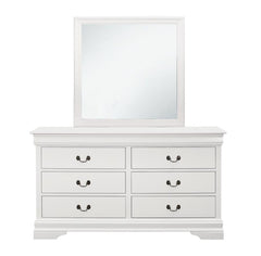 Louis Philippe White Dresser Mirror - MyWaynesHome #
