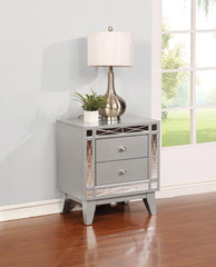 Leighton Silver Nightstand - MyWaynesHome #