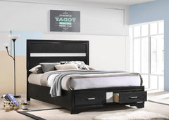 Miranda Black Full Storage Bed - MyWaynesHome #