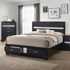 Miranda Black Eastern King Storage Bed - MyWaynesHome #