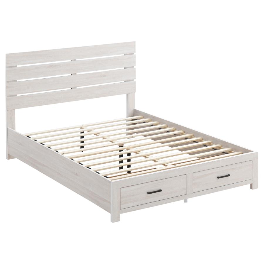 Brantford Ivory Eastern King Storage Bed - MyWaynesHome #