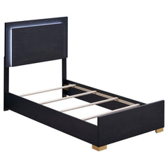 Marceline Black Twin Bed 4 Pc Set - MyWaynesHome #