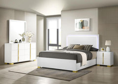 Marceline White Queen Bed 4 Pc Set - MyWaynesHome #
