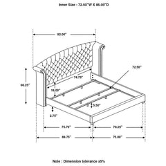 Melody Blue California King Bed - MyWaynesHome #