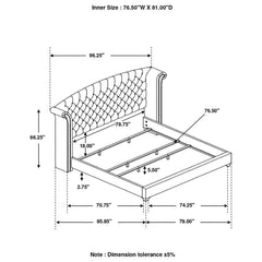 Melody Grey Eastern King Bed - MyWaynesHome #