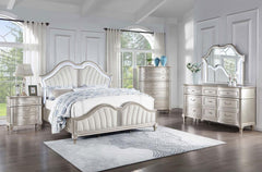 Evangeline Silver Eastern King Bed 5 Pc Set - MyWaynesHome #