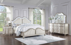 Evangeline Silver Queen Bed 4 Pc Set - MyWaynesHome #