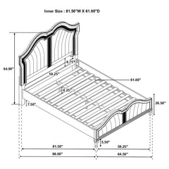 Evangeline Silver Queen Bed - MyWaynesHome #