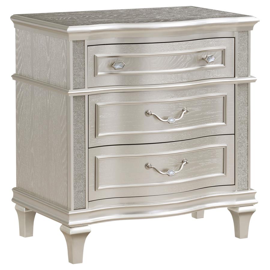 Evangeline Silver Nightstand - MyWaynesHome #