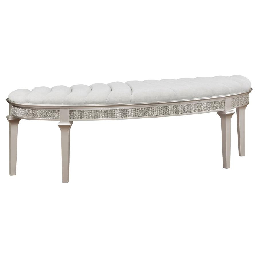 Evangeline Silver Bench - MyWaynesHome #