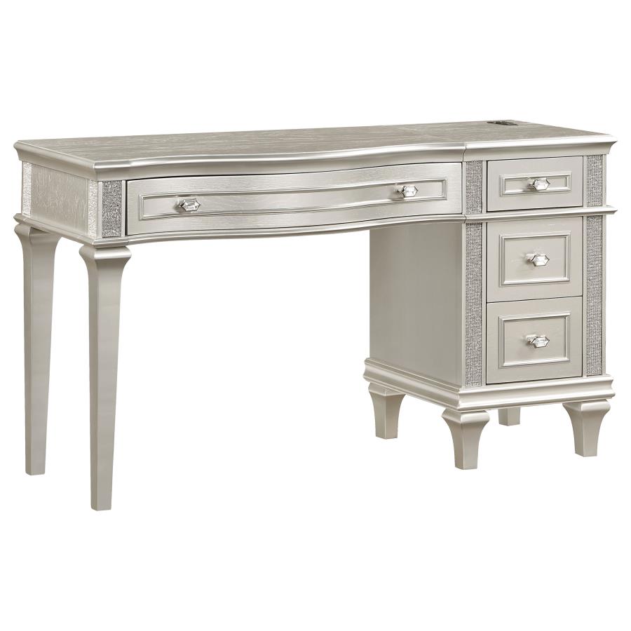 Evangeline Silver Vanity Table - MyWaynesHome #