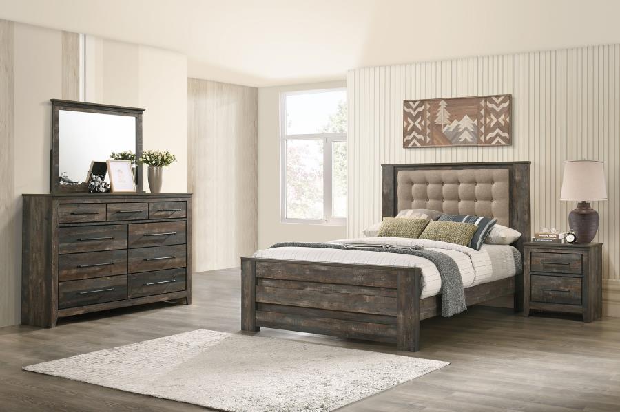 Ridgedale Brown Eastern King Bed 4 Pc Set - MyWaynesHome #