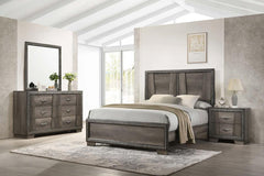 Janine Grey Eastern King Bed 4 Pc Set - MyWaynesHome #