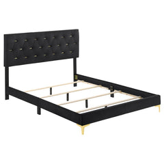 Kendall Black Eastern King Bed 4 Pc Set - MyWaynesHome #
