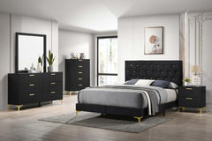 Kendall Black Queen Bed 5 Pc Set - MyWaynesHome #