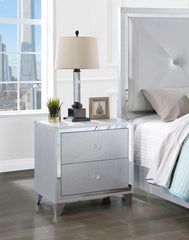 Larue Silver Nightstand - MyWaynesHome #