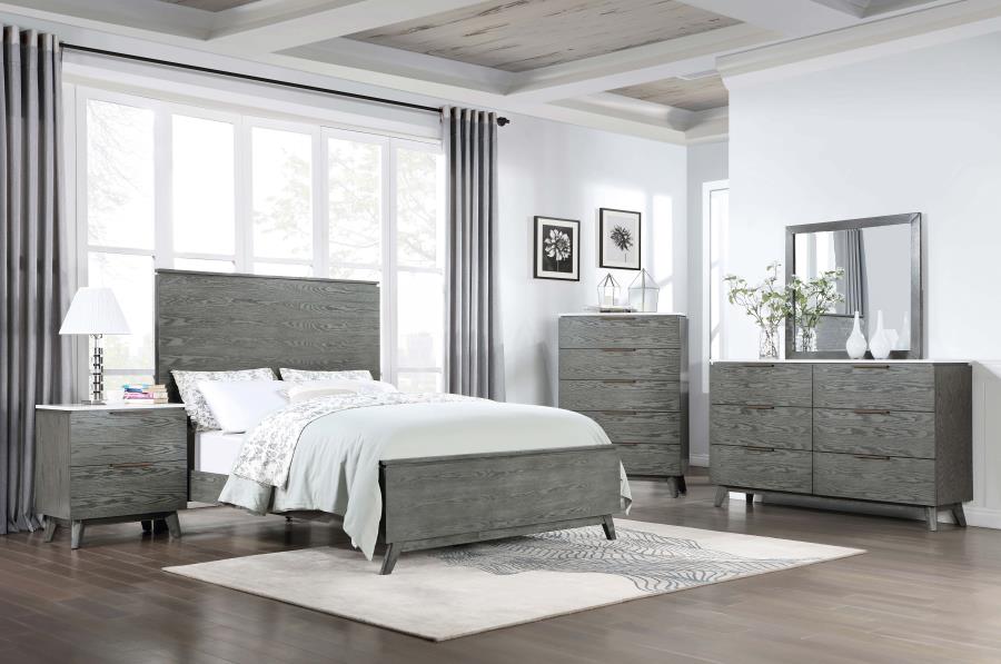 Nathan Grey California King Bed 5 Pc Set - MyWaynesHome #