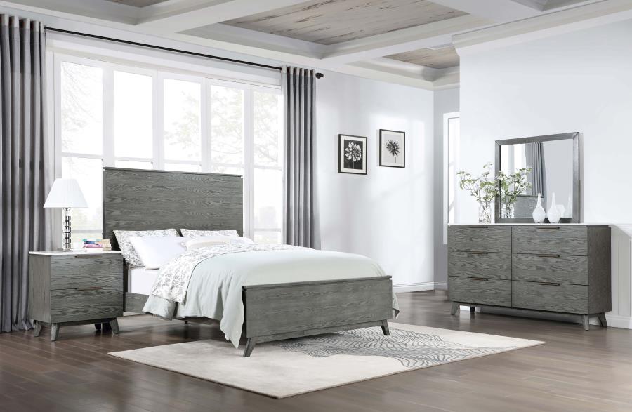 Nathan Grey Queen Bed 4 Pc Set - MyWaynesHome #