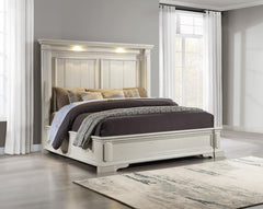 Evelyn White Eastern King Bed - MyWaynesHome #