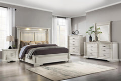 Evelyn White Queen Bed 5 Pc Set - MyWaynesHome #