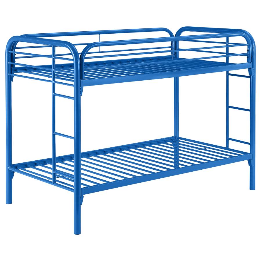 Morgan Blue Twin / Twin Bunk Bed - MyWaynesHome #