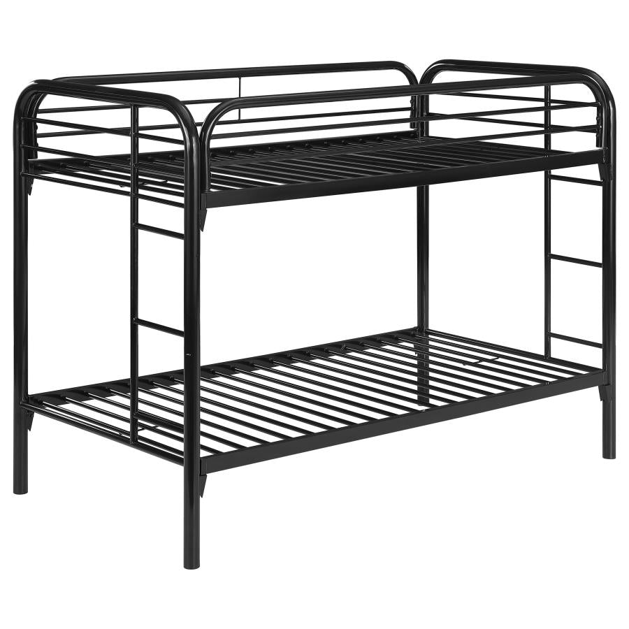 Morgan Black Twin / Twin Bunk Bed - MyWaynesHome #