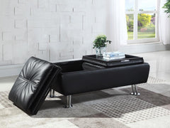 Dilleston Black Storage Ottoman - MyWaynesHome #