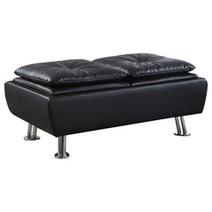 Dilleston Black Storage Ottoman - MyWaynesHome #