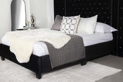 Hailey Black California King Bed W/ Wing Panel - MyWaynesHome #