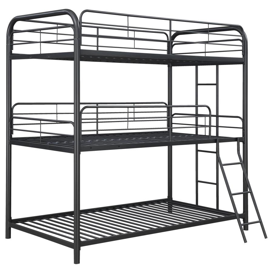 Garner Grey Twin / Twin / Twin Triple Bunk Bed - MyWaynesHome #