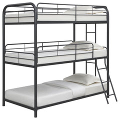 Garner Grey Twin / Twin / Twin Triple Bunk Bed - MyWaynesHome #