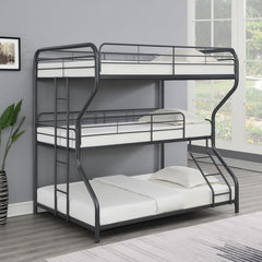 Garner Grey Full / Twin / Full Triple Bunk Bed - MyWaynesHome #