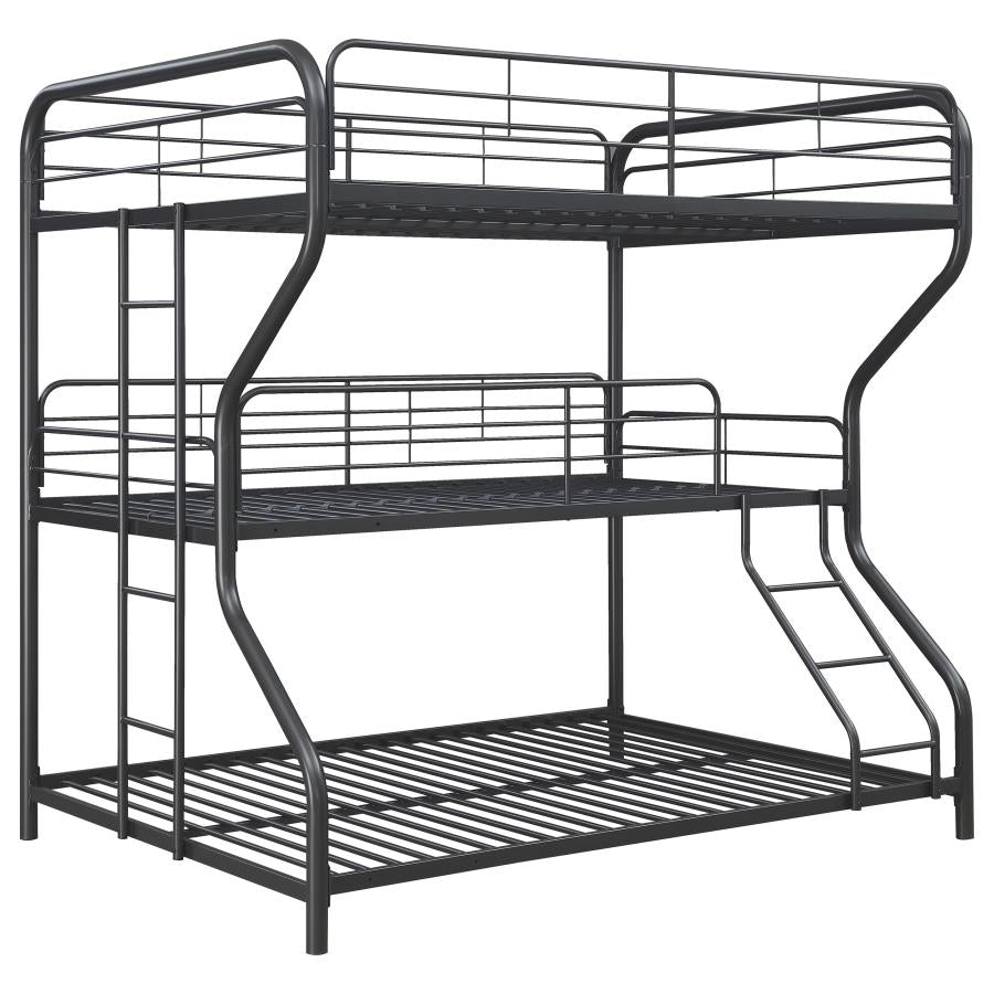 Garner Grey Full / Twin / Full Triple Bunk Bed - MyWaynesHome #