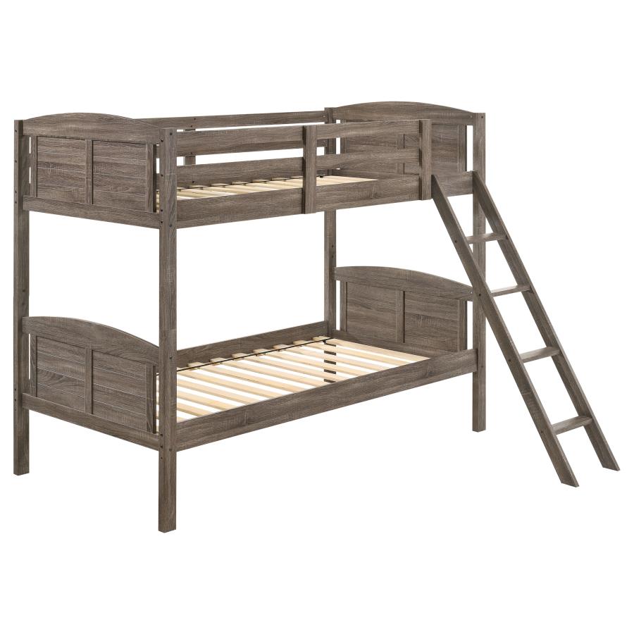 Flynn Brown Twin / Twin Bunk Bed - MyWaynesHome #