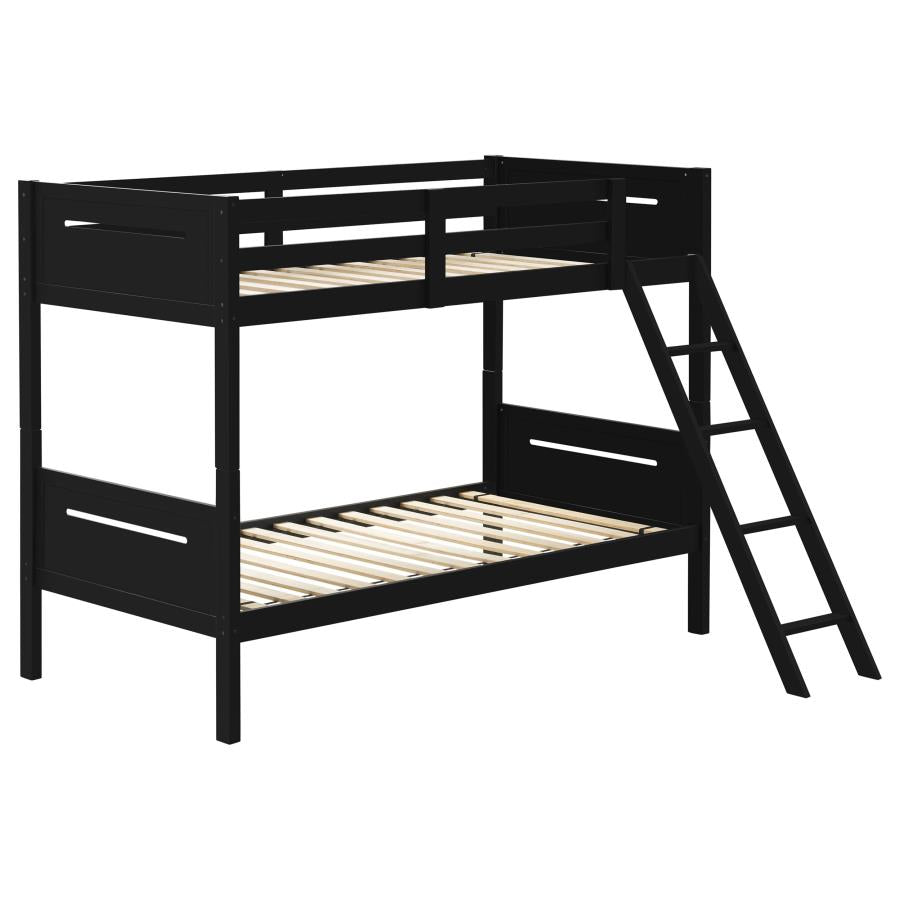 Littleton Black Twin / Twin Bunk Bed - MyWaynesHome #