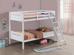 Littleton White Twin / Twin Bunk Bed - MyWaynesHome #