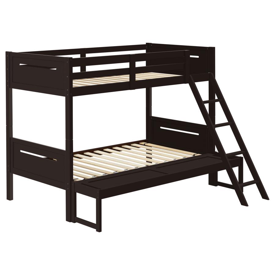 Littleton Brown Twin / Full Bunk Bed - MyWaynesHome #