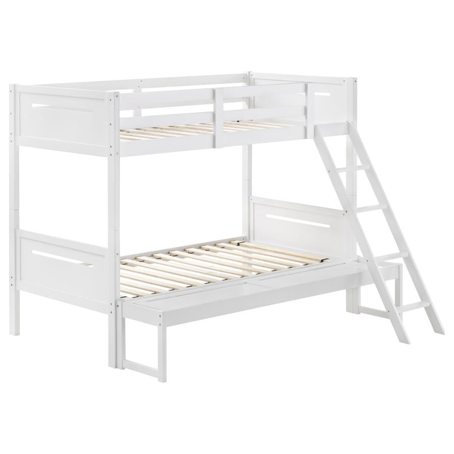 Littleton White Twin / Full Bunk Bed - MyWaynesHome #