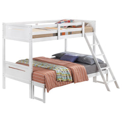 Littleton White Twin / Full Bunk Bed - MyWaynesHome #