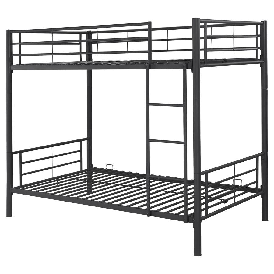 Hayward Black Twin / Twin Bunk Bed - MyWaynesHome #