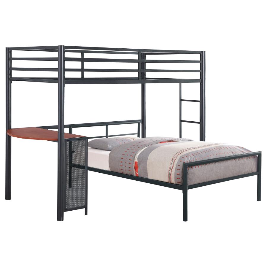 Fisher Grey 2 Pc Set (loft Bed + Twin Bed) - MyWaynesHome #