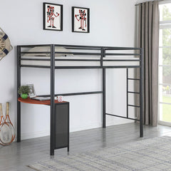 Fisher Grey Twin Workstation Loft Bed - MyWaynesHome #