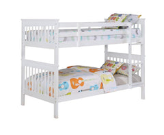 Chapman White Twin / Twin Bunk Bed - MyWaynesHome #