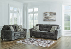 Lonoke Sofa and Loveseat-Gunmetal - MyWaynesHome #