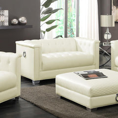 Chaviano Ivory Loveseat - MyWaynesHome #