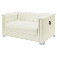 Chaviano Ivory Loveseat - MyWaynesHome #