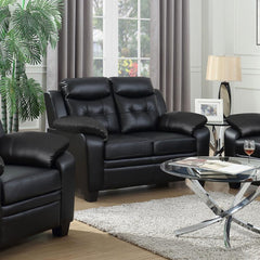 Finley Black Loveseat - MyWaynesHome #