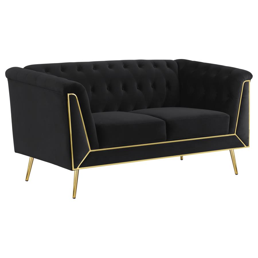 Holly Black Loveseat - MyWaynesHome #