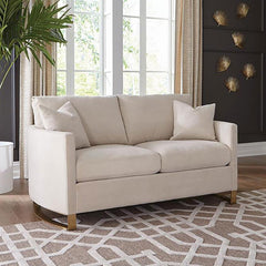 Corliss Beige Loveseat - MyWaynesHome #