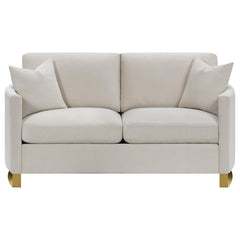 Corliss Beige Loveseat - MyWaynesHome #